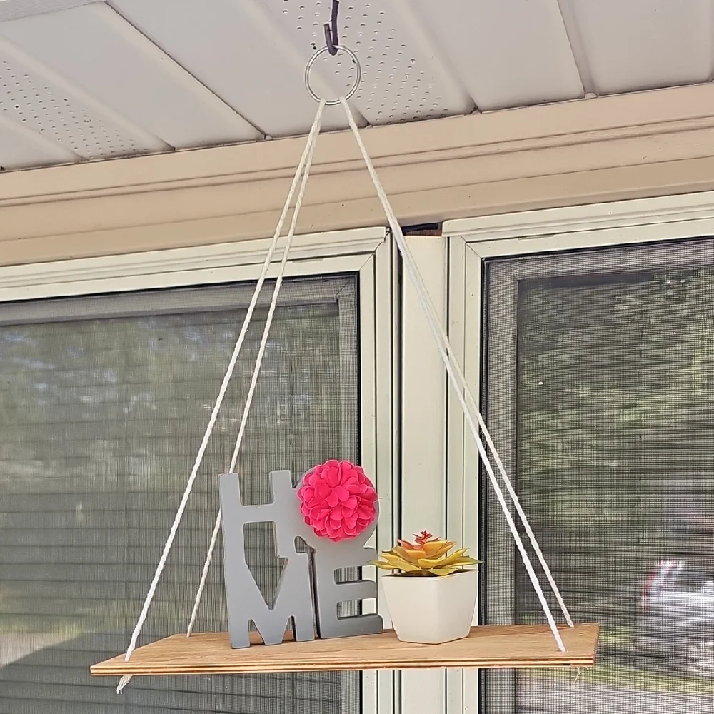 Gray and Pink Home Wall Decor with Plastic Planter